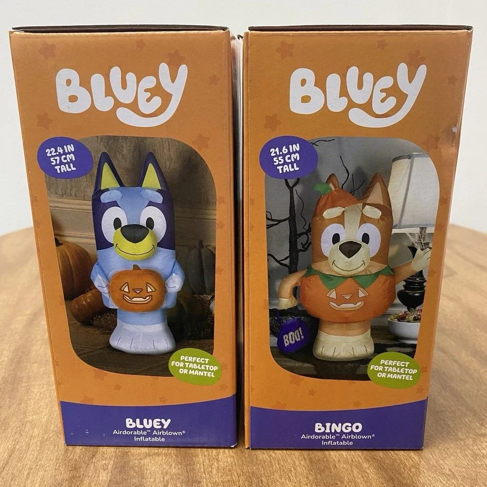 Bluey and Bingo Airdorable Airblown Halloween Inflatable Set Tabletop decoration